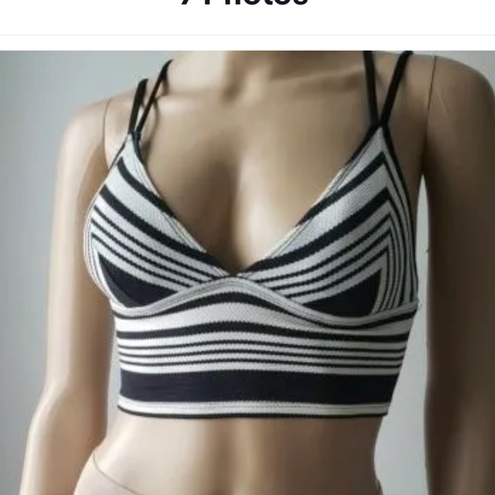 vitamin a swim black and white top